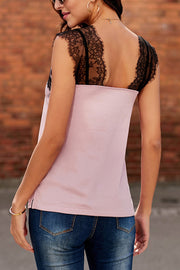 Fashion Lace Splicing V-neck Sleeveless Camisole