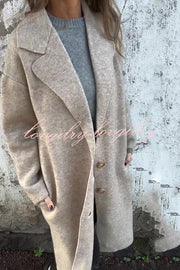 Solid Color Lapel Long Sleeve Loose Casual Jacket