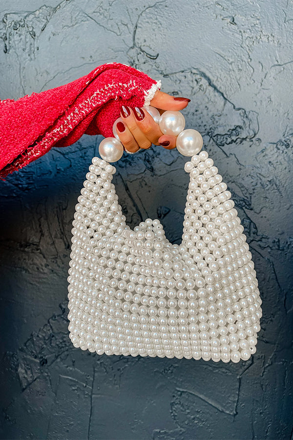 Faux Pearl Handbag