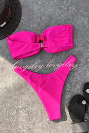 Interesting Ring Cutout Bandeau Bikini