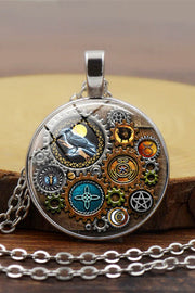 Steampunk Mechanical Time Gem Necklace