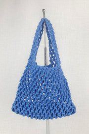 Lazy Style Fishnet Woven Tote Bag