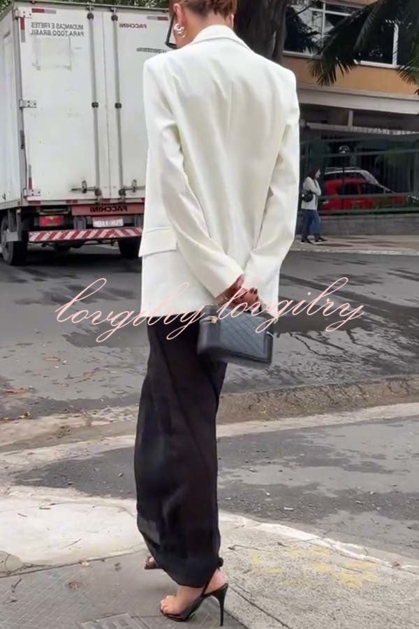 Autumn Avenue Chiffon See-Through Elastic Waist Aladdin Bloomers Pants