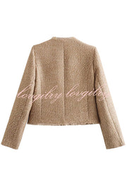 Joy To The World Tweed Metal Button Pocket Jacket