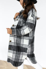 Hours of Joy Plaid Woolen Coat