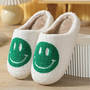 Smiley plush slippers