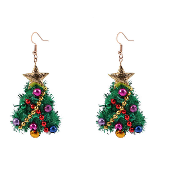 Christmas Tree Tassel Garland Bell Earrings Earrings