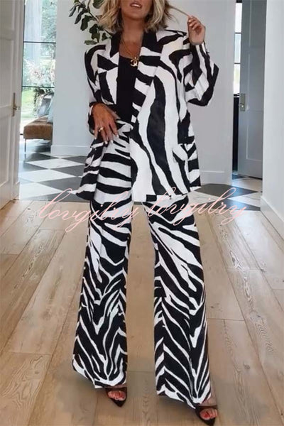 Breath of Freedom Animal Print High Rise Pocketed Wide Leg Pants