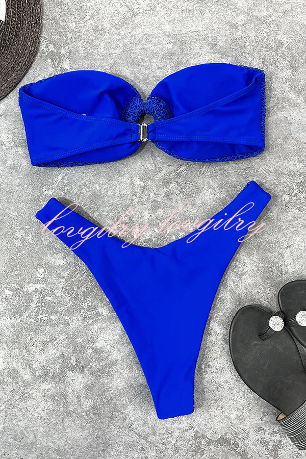 Interesting Ring Cutout Bandeau Bikini