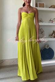 Exquisite Princess Pleated Off Shoulder with Scarf Party Maxi Dress