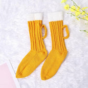 3d Beer Mug Socks Knitted Stockings Cute Unisex