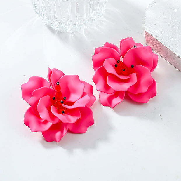 Bohemian Resort Style Handmade Floral Earrings