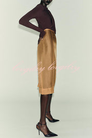 After Party Energy Brooch Detail One Sleeve Ruched Drape Stretch Bodysuit