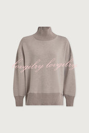 Berner High-Neck Long Sleeve Side Zipper Sweatshirt and Elastic Waist Pocketed Loose Pants Set