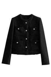 Joy To The World Tweed Metal Button Pocket Jacket