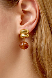 Stylish and Exquisite Titanium Steel Resin Earrings