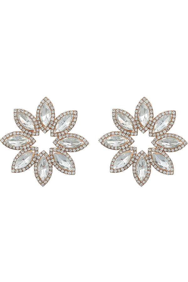 Diamond Floral Earrings