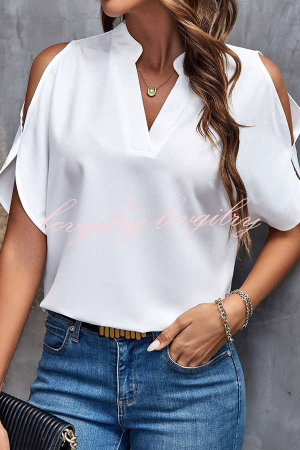 Fashion Printed V-neck Casual Loose Top