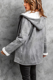 Cozy Sunday Charm Fleece Suede Hooded Coat