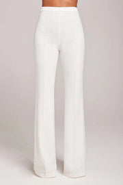 Women Power High Rise Side Zipper Flare Slim Fit Pants