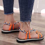 Stylish Summer Rope Flat Beach Sandals