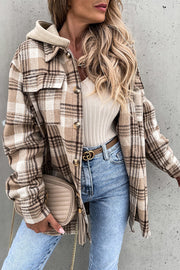 Street Style Chic Plaid Hooded Coat