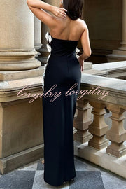 Fashionable Bow Sexy Backless Slim Fit Maxi Dress