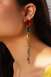 Colored Diamond Long Earrings