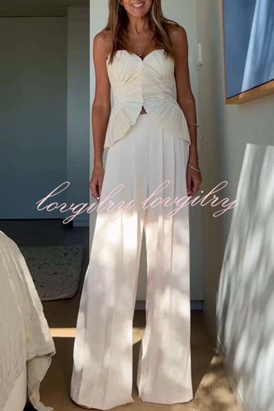 Show Exquisiteness High Rise Pleated Wide Leg Pants