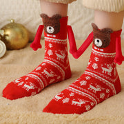 Christmas Cute Couple Magnetic Socks