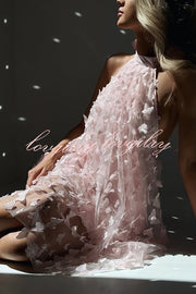 Stylish Backless Bow Elegant Butterfly Loose Mini Dress