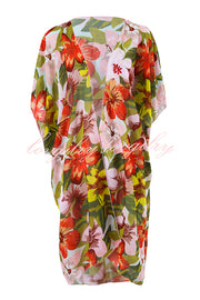 Floral Print Loose Fit Holiday Cover Up