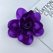 Satin Fabric Flower All-match Brooch