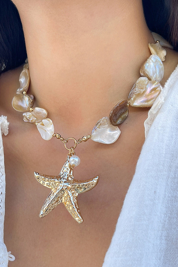 Resort Style Summer Starfish Shell Pearl Jewelry