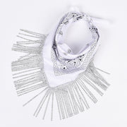 British Retro Diamond Tassel Square Scarf