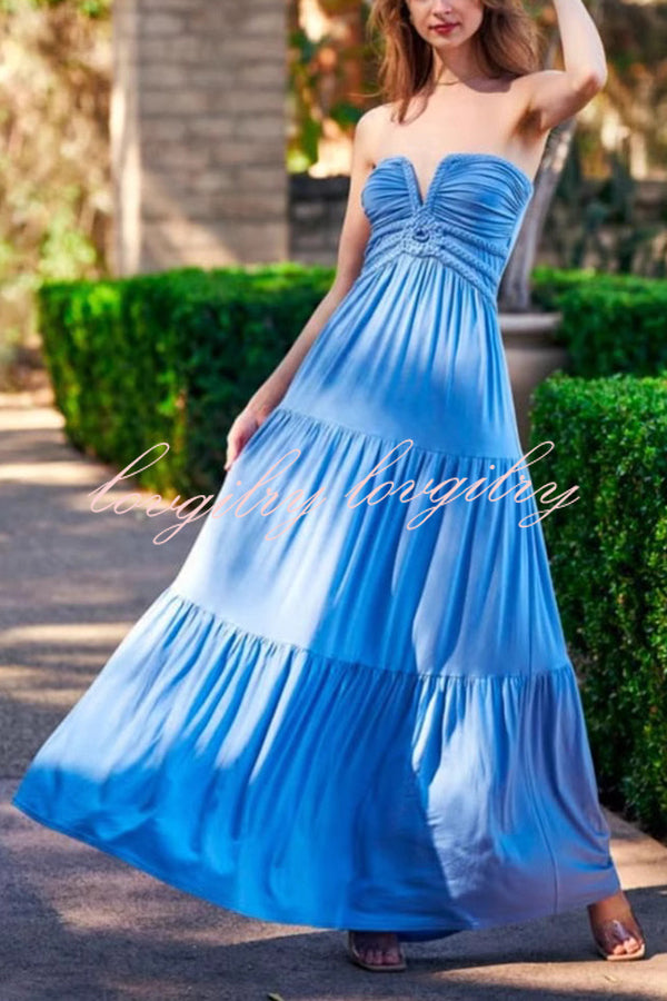 Sexy Sleeveless Off-shoulder Braided Elegant Maxi Dress