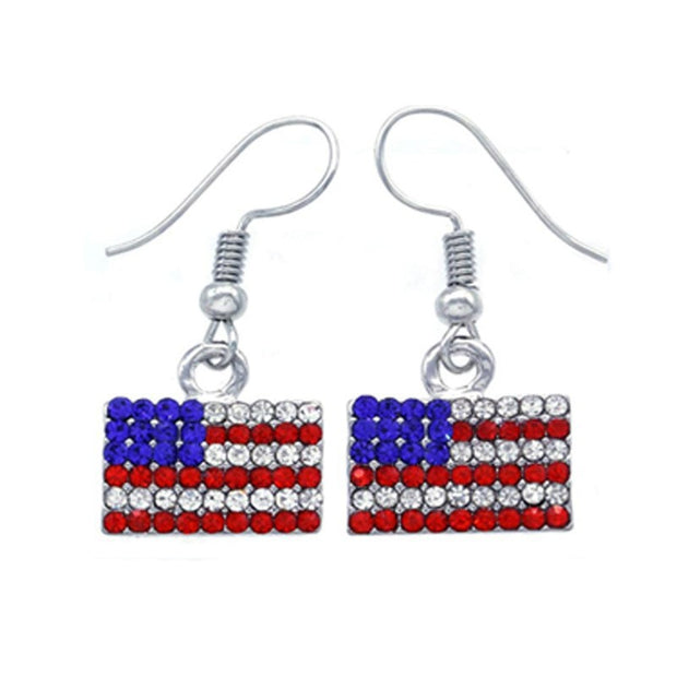 Independence Day American Flag Soft Metal Earrings