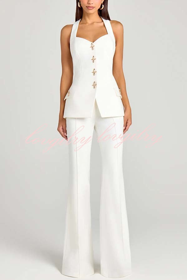Women Power High Rise Side Zipper Flare Slim Fit Pants