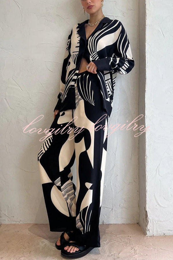 Delightful Chic Elastic Waist Pocketed Wide Leg Drape Pants