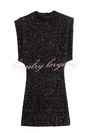 Adorable Sexy Vibes Sequin Wide Sleeve Mini Dress