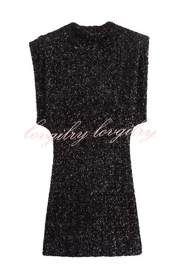 Adorable Sexy Vibes Sequin Wide Sleeve Mini Dress