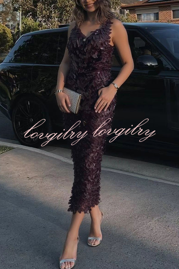 Fashionable Sequined Sexy Open Back Slim Maxi Dress