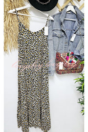 Vacay State of Mind Leopard Print A-line Slip Maxi Dress