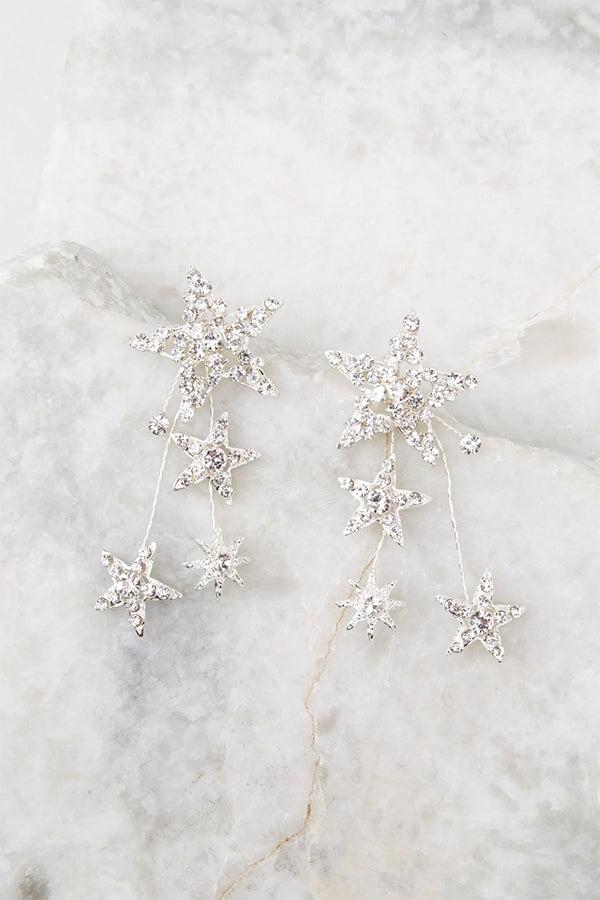 Shooting Star Silver Earrings