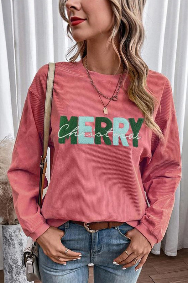 Colorful Turkey Sequin Print Loose Long-sleeved Sweatshirt