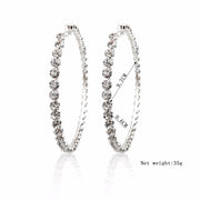 Acrylic Fancy Color Diamond Big Circle Diamond Earrings