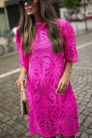 Reason To Smile Crochet Lace Mini Dress