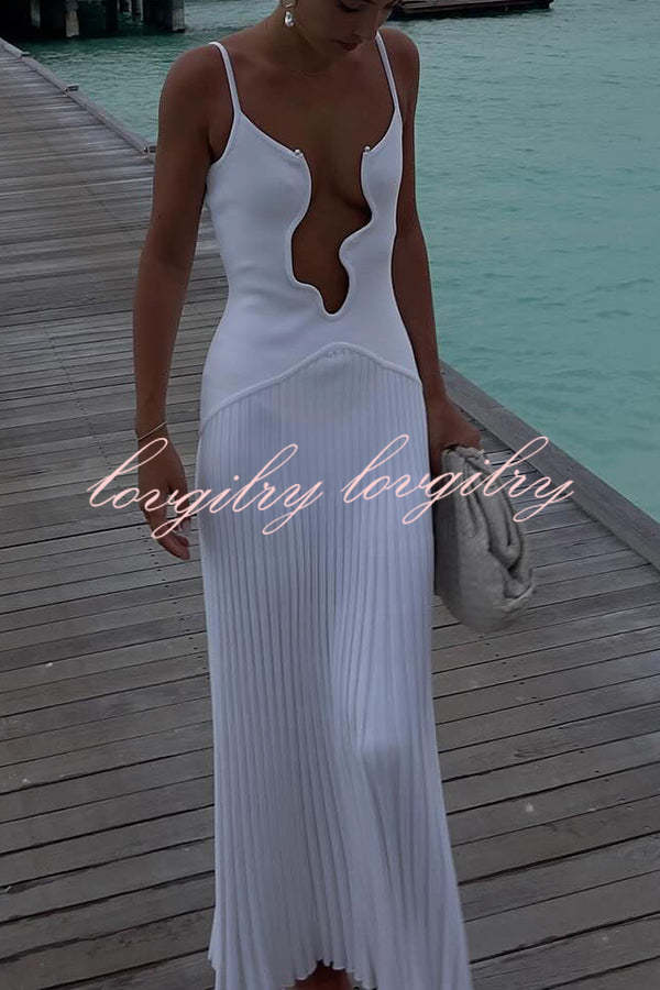 Modern Charm and Creativity Sexy Hollow Out Sling Maxi Dress