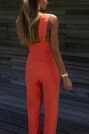 Sunset Boulevard One Shoulder Cocktail Jumpsuit