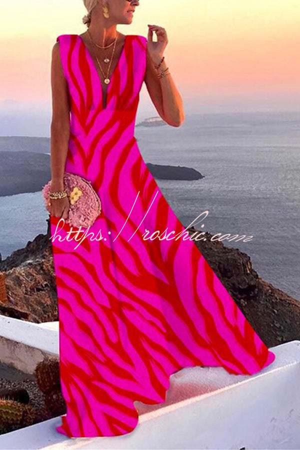 Novel Romance V Neck Maxi Party Dress